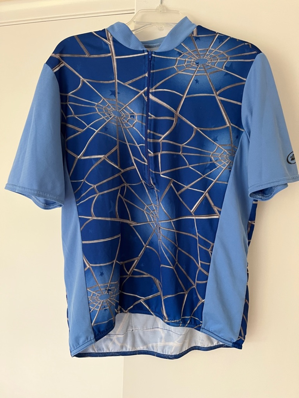 Blue Spiderweb Cycling Jersey by Performance Bicycle XL